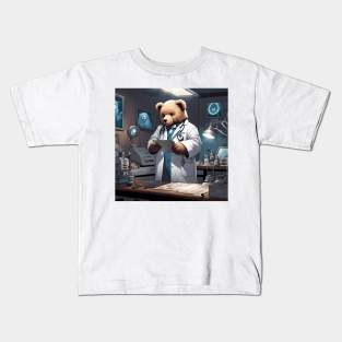 Teddy as a doctor taking x-rays of patients Kids T-Shirt